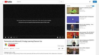 
                            8. Partnership with Microsoft | Prodigy Learning/Pearson Vue - YouTube