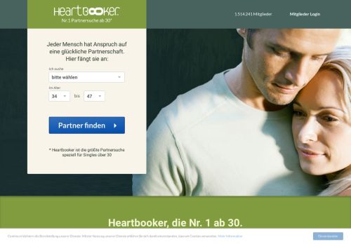 
                            8. Partnersuche für Singles ab 30 in der Partnerbörse Heartbooker.