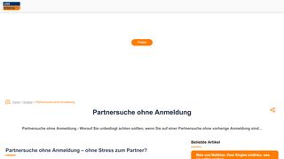 
                            7. Partnersuche ohne Anmeldung? | www.LoveScout24.de