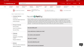 
                            5. PartPay - The Warehouse
