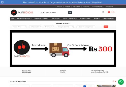 
                            8. Parts Big Boss: Buy Car Parts Online India