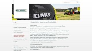 
                            11. Parts Doc, Online katalog náhradních dílů CLAAS | KLAS BOHEMIA