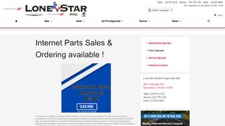 
                            13. Parts Specials - Lone Star Chrysler Dodge Jeep Ram