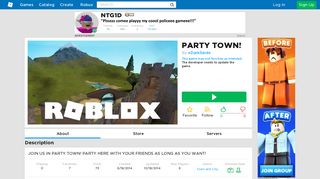 
                            8. PARTY TOWN! - Roblox