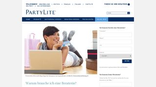 
                            6. PartyLite | Online Shop | Eine Beraterin suchen