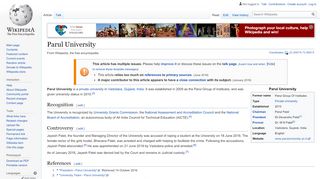 
                            13. Parul University - Wikipedia