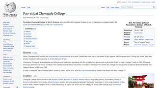 
                            6. Parvatibai Chowgule College - Wikipedia
