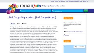 
                            6. PAS Cargo Guyana Inc. (PAS Cargo Group) | FreightFolio