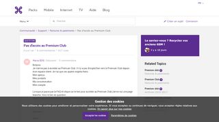 
                            11. Pas d'accès au Premium Club | Proximus FR