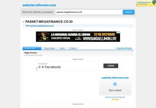 
                            8. pasnet.megafinance.co.id at WI. Mega Finance - Website Informer