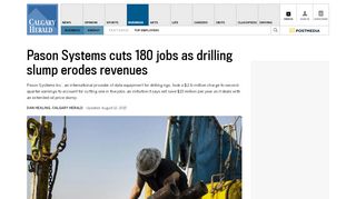 
                            13. Pason Systems cuts 180 jobs as drilling slump erodes revenues ...