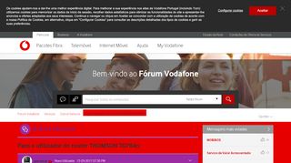 
                            9. Pass e utilizador do router THOMSON TG784n - Forum Vodafone