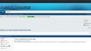 
                            10. PASS SENT http://ma.fakehub.com/access/login/ - Passwords Castle