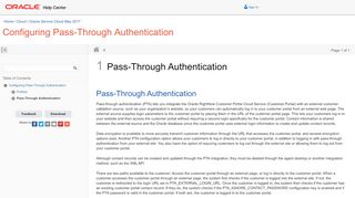 
                            11. Pass-Through Authentication - Oracle Docs