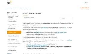 
                            9. Pass user in France – Welcome to Fon Help Center