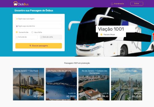 
                            6. Passagem de Ônibus Viação 1001 - ClickBus