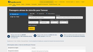 
                            11. Passagens de Joinville para Yerevan: Voos para 2019 | Expedia.com.br