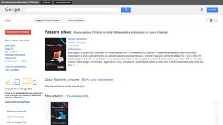 
                            12. Passare a Mac: Nuova edizione 2014 con le novita' di Mavericks e ... - Risultati da Google Libri