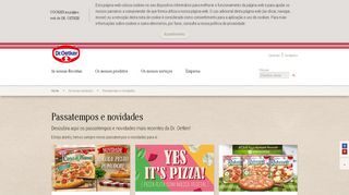 
                            5. Passatempos e novidades - Os nossos produtos | Dr. Oetker