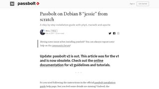 
                            10. Passbolt on Debian 8 “jessie” from scratch – passbolt – Medium