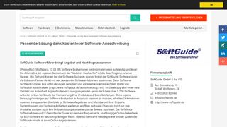 
                            6. Passende Lösung dank kostenloser Software-Ausschreibung ...