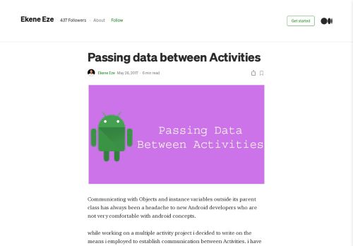 
                            5. Passing data between Activities – Peter Ekene Eze – Medium