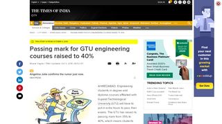 
                            11. Passing mark for GTU engineering courses raised to 40 ...
