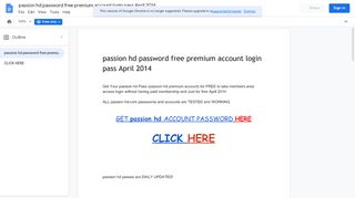 
                            10. passion hd password free premium account login pass April 2014