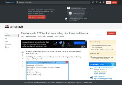 
                            9. Passive mode FTP (vsftpd) error listing directories and timeout ...