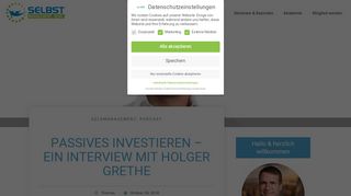 
                            3. Passives Investieren - ein Interview mit Holger Grethe