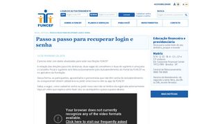 
                            8. Passo a passo para recuperar login e senha - Funcef