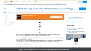 
                            5. Passport: Allow sign up with name and email address? (Local ...