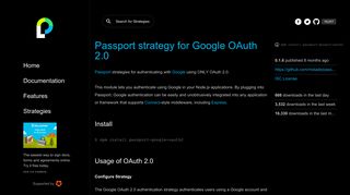 
                            10. passport-google-oauth2 - Passport.js