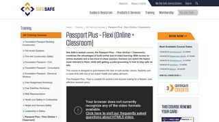 
                            3. Passport Plus - Flexi (Online + Classroom) - Site Safe