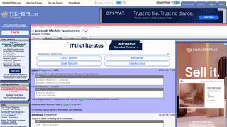 
                            10. passwd: Module is unknown - Linux (server) - Tek-Tips