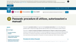 
                            4. Passweb: procedure di utilizzo, autorizzazioni e manuali - Inps