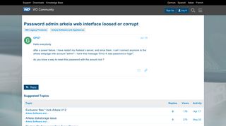 
                            2. Password admin arkeia web interface loosed or corrupt - WD Community