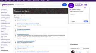 
                            8. Password and Sign In | Yahoo Answers
