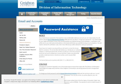 
                            11. Password Assistance | Information Technology and Library Services