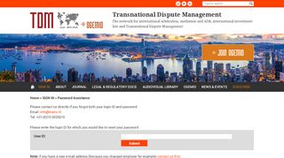 
                            11. Password Assistance - SIGN IN - TDM Journal (Transnational Dispute ...