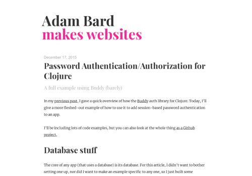 
                            9. Password Authentication/Authorization for Clojure - Adam Bard and ...