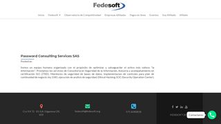 
                            13. Password Consulting Services SAS - Fedesoft