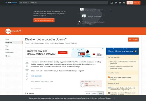 
                            13. password - Disable root account in Ubuntu? - Ask Ubuntu
