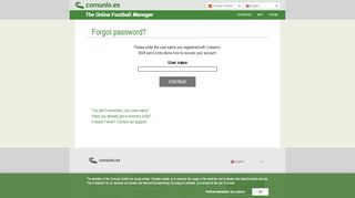 
                            11. Password forgotten? - Comunio