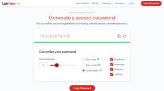 
                            13. Password Generator | LastPass