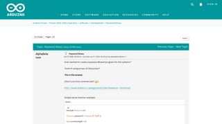 
                            4. Password library - Arduino Forum