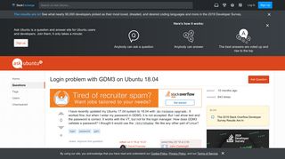 
                            2. password - Login problem with GDM3 on Ubuntu 18.04 - Ask Ubuntu