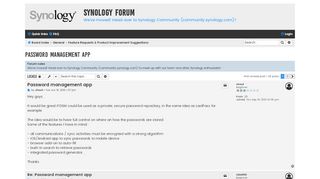 
                            5. Password management app - Synology Forum