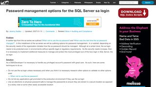 
                            9. Password management options for the SQL Server sa login