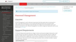 
                            6. Password Management - SugarCRM Support Site